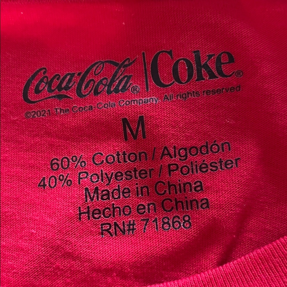 Coca-Cola Vibrant Red Crop Tee with White Logo - Picture 4 of 5